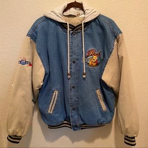 Vintage Winnie the Pooh Varsity Denim Jacket